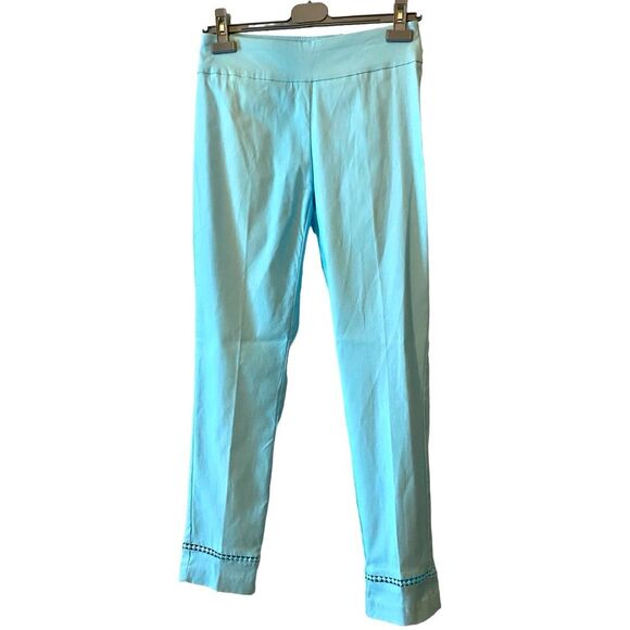 NWT women’s Crown & Ivy light blue aqua scoop ankle fashion pants size 4 - Picture 8 of 11